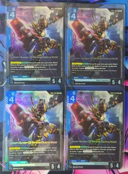 Gundam Card Game TCG - 4x Unicorn Gundam 02 Banshee (Destroy Mode) LR - GD01-003 - Image 1