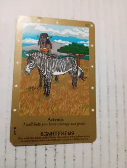 Bella Sara Second Series 2007 Artemis 2/97 Common Zebra Horse Trading Card - Image 1