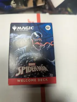 2025 SDCC EXCLUSIVE MAGIC THE GATHERING SPIDER MAN VENOM WELCOME DECK CARDS mtg - Image 1