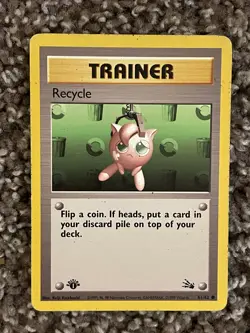 Recycle Fossil Pokemon #61/62 1st Edition Common - Image 1