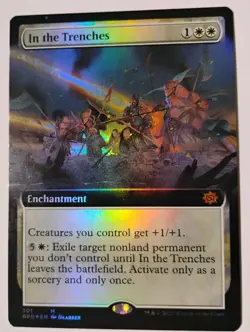 Borderless Foil In the Trenches MTG, The Brothers' War, LP - Image 1