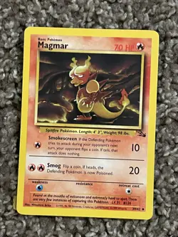 Magmar Fossil Pokemon #39/62 Uncommon - Image 1