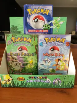 Factory Sealed Pokemon Water Blast & Power Reserve Theme Deck W/ Display Jungle - Image 1