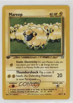 Mareep 1st Ed. Pokemon Neo Genesis #65 2000 0q37 - Image 1