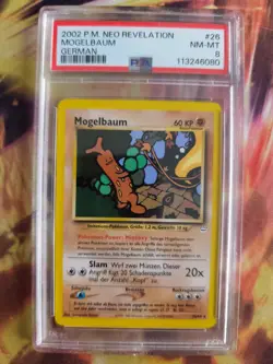 Pokemon Card Mogelbaum Sudowoodo Neo Revelation German Deutsch PSA 8 2001 - Image 2