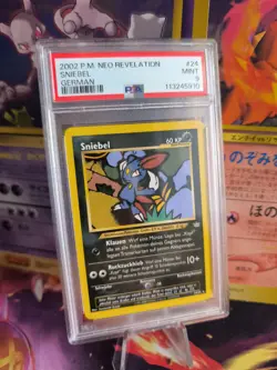 Pokemon Card Sneasel Sniebel Neo Revelation 2001 German Deutsch PSA 9 - Image 1