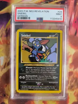 Pokemon Card Sneasel Sniebel Neo Revelation 2001 German Deutsch PSA 9 - Image 2