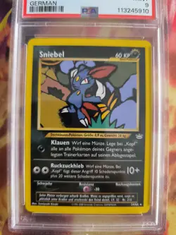 Pokemon Card Sneasel Sniebel Neo Revelation 2001 German Deutsch PSA 9 - Image 3