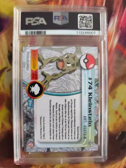 Pokemon Card Kleinstein Geodude Tipps 1999 German Deutsch PSA 7 Blue Logo - Image 5