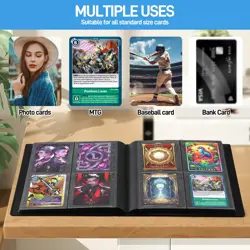 Card Binder, Upgraded 4 Pockets Trading Card Collection Binder for Cards, 160... - Image 2