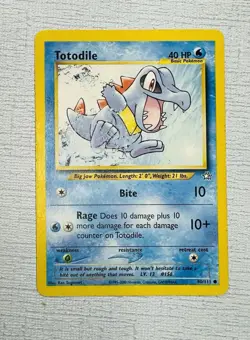 Totodile 80/111 - Neo Genesis - WOTC Pokemon CARD - LP - Image 1