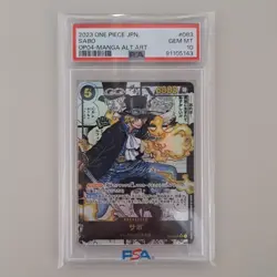 Sabo Comic Parallel OP04 083 PSA10 One Piece Card Rare Kingdom of Deceit - Image 1