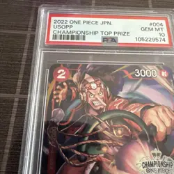 Usopp Championship PSA10 One Piece Card Rare Tournament Promo Japan - Image 2