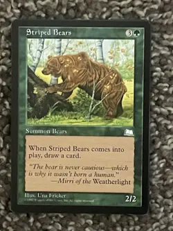 Striped Bears Weatherlight MTG Common - Image 1