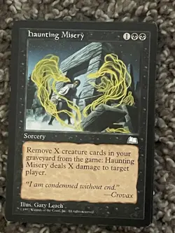 Haunting Misery Weatherlight MTG Common - Image 1