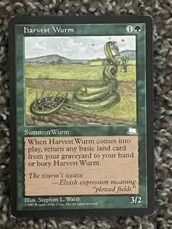 Harvest Wurm Weatherlight MTG Common - Image 1