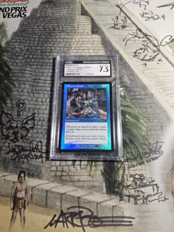 CGC 7.5 NM+ Rhystic Study Foil #45 Magic The Gathering MTG Prophecy 2000 - Image 1