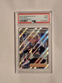 2021 POKEMON SWORD & SHIELD CHILLING REIGN #196/198 PEONIA FULL ART PSA 9 - Image 1