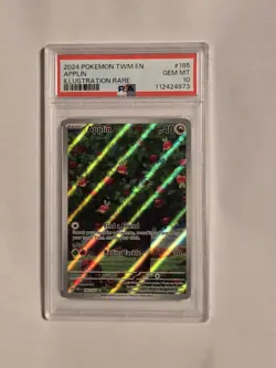 Pokemon TCG: Scarlet and Violet Base Set Illustration Rare Applin 185/167 PSA 10 - Image 1