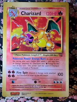 Charizard Jumbo Base Set Corocoro comic 4/102 Japanese Pokemon Card [Near Mint] - Image 1