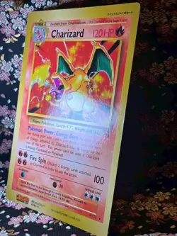 Charizard Jumbo Base Set Corocoro comic 4/102 Japanese Pokemon Card [Near Mint] - Image 2