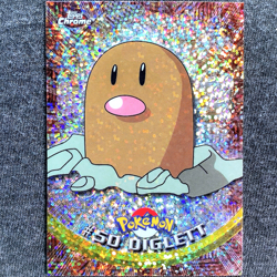Pokemon Diglett #50 - Topps Chrome Series 1 - *Chrome Sparkle* {Chase} NM - Image 1