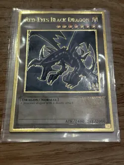 YUGIOH! Red-Eyes Black Dragon (SDJ Art) MAGO-EN003 Premium Gold Rare 1st Ed NM - Image 1