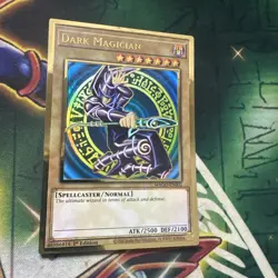Yugioh! Dark Magician MAGO-EN002 Gold Rare 1st Edition NM - Image 1