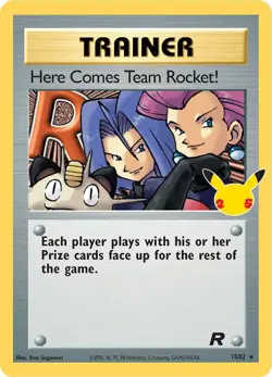 Pokemon Card Here Comes Team Rocket! 15/82 Celebrations Trainer NM - Image 1