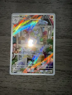 Machoke 177/165 Scarlet & Violet 151 Holo Rare Illustration Art SV Pokemon Card - Image 1