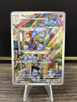 Machoke 177/165 Scarlet & Violet 151 Holo Rare Illustration Art SV Pokemon Card - Image 1