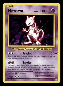 Mewtwo 51/108 Cracked Ice Holo Rare XY Evolutions Pokemon Card - Image 1