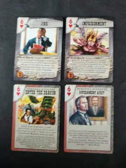 Deadlands Doomtown Boot Hill CCG Card Game Card Lot 6 Six's Heart Mixed Rare - Image 2