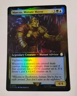 Foil Marcus, Mutant Mayor MTG, Fallout (PIP), Extended Art, #418 - Image 1