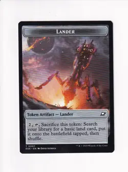 MAGIC THE GATHERING MTG EDGE OF ETERNITIES DOUBLE TOKEN ROBOT / LANDER 0007 (#2) - Image 2