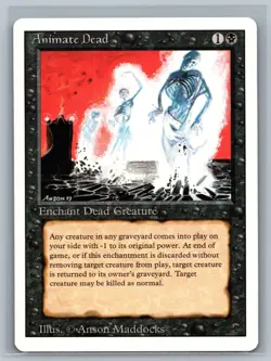 Magic The Gathering Revised Edition Animate Dead MTG TCG CCG 3rd - Image 1