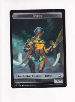 MAGIC THE GATHERING MTG EDGE OF ETERNITIES DOUBLE TOKEN ROBOT / LANDER 0006 (#3) - Image 1