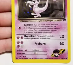 TCG POKEMON ROCKET'S MEWTWO 14/132 ☆ RARE HOLO W/🌀 GYM CHALLENGE VINTAGE MP - Image 4