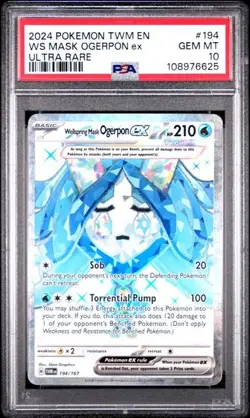 2024 Pokemon Twilight Masquerade 194/167 Wellspring Mask Ogerpon ex Ultra Rare - Image 1