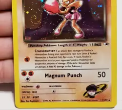 TCG POKEMON ROCKET'S HITMONCHAN 11/132 ☆ RARE HOLO W/🌀GYM HEROES VINTAGE NM - Image 4