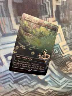 MTG Borderless Galaxy Foil Breeding Pool NM Unplayed Unfinity - Image 3