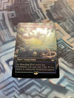 MTG Borderless Galaxy Foil Breeding Pool NM Unplayed Unfinity - Image 4