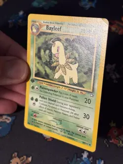 Pokemon Card Bayleef 28/111 Neo Genesis FIRST EDITION - (MP) - Image 2