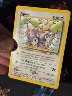 Pokemon Card Aipom 26/111 Neo Genesis FIRST EDITION - (LP) - Image 2
