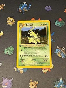 Pokemon Card Bayleef 29/111 Neo Genesis FIRST EDITION - (NM-) - Image 1