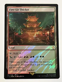 Fire-Lit Thicket Surge Foil Commander: Final Fantasy MTG 0392 Rare - Image 1