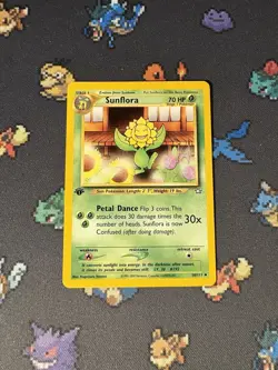 Pokemon Card Sunflora 50/111 Neo Genesis FIRST EDITION - (NM-) - Image 1