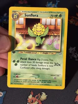 Pokemon Card Sunflora 50/111 Neo Genesis FIRST EDITION - (NM-) - Image 2