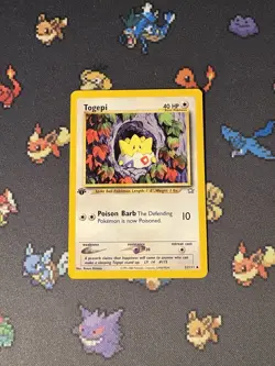 Pokemon Card Togepi 51/111 Neo Genesis FIRST EDITION - (LP) - Image 1