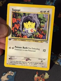 Pokemon Card Togepi 51/111 Neo Genesis FIRST EDITION - (LP) - Image 2